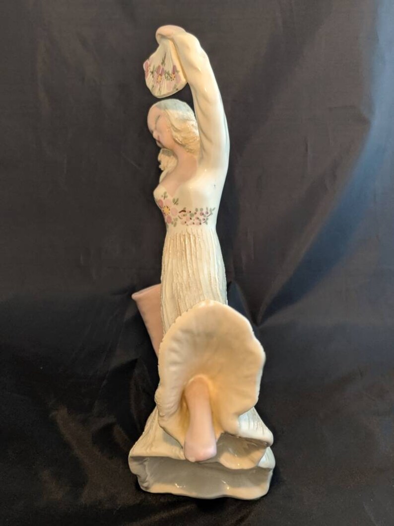 Hedi Schoop Signed California Pottery Fan Dancer Vase 1950s