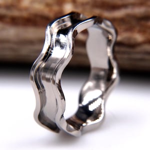 Titan Muschel Inlay Ring Rohling