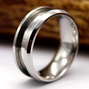 Stainless Steel Beveled Edge Ring Blank for Inlay
