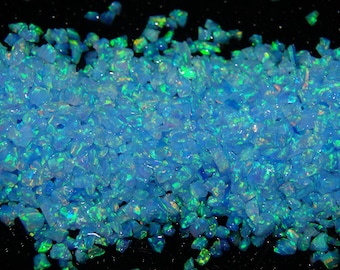 Ópalo triturado - Azul cian / Material de incrustación premium para joyería, ebanistería y artesanías