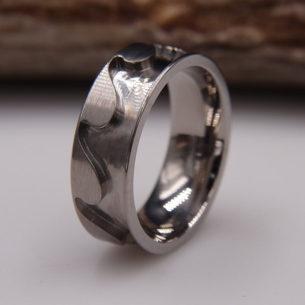 Wood Inlay Ring Etsy