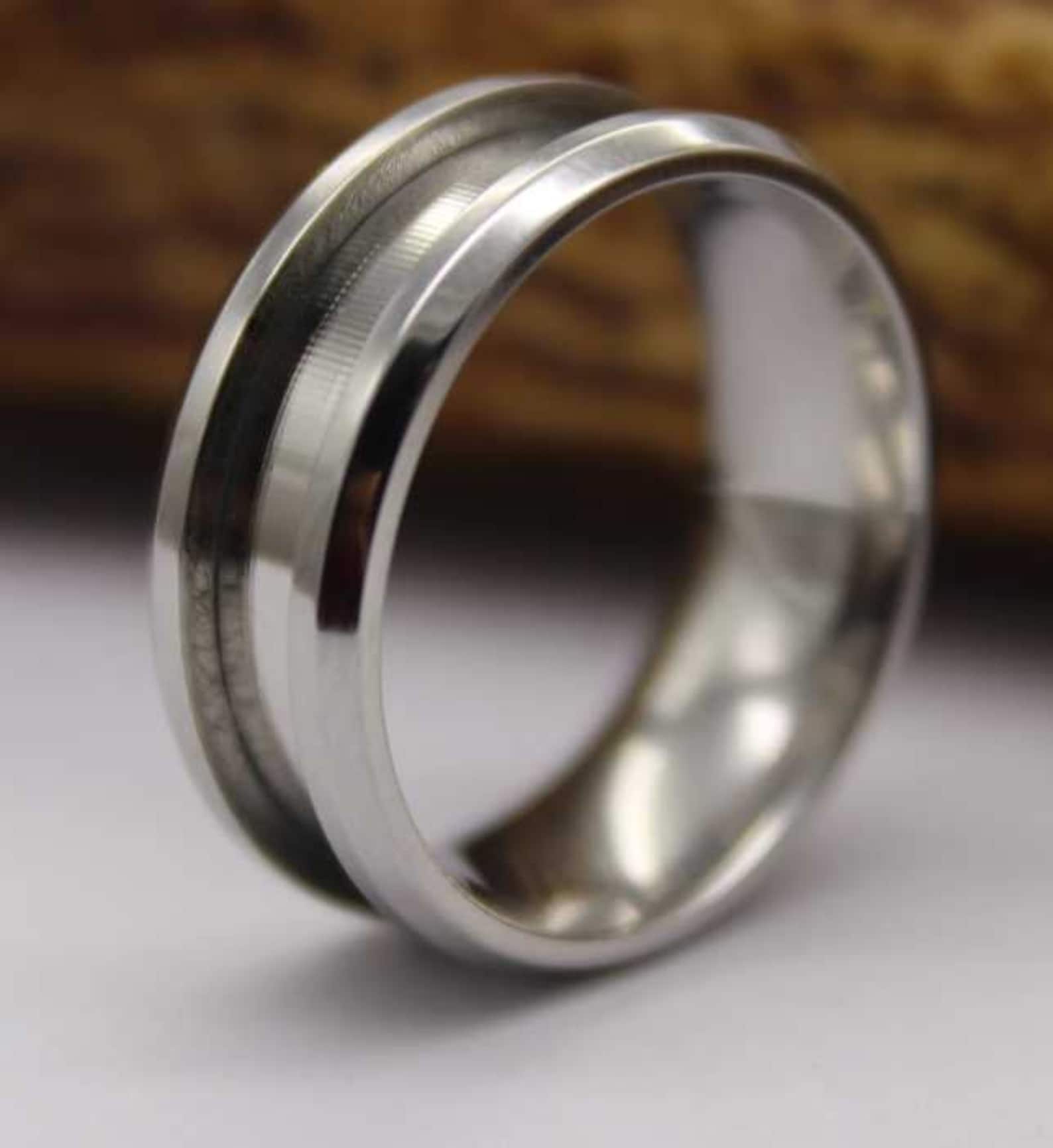 Stainless Steel Beveled Edge Ring Blank for Inlay Etsy