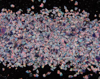 Ópalo triturado - Azul pizarra / Material de incrustación premium para joyería, carpintería, muebles, artesanías y pasatiempos