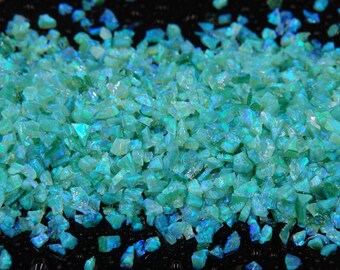 Ópalo triturado - "Menta" / Material de incrustación de primera calidad para joyería, carpintería, muebles, manualidades y pasatiempos.