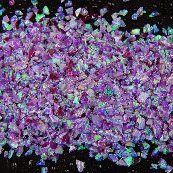 Crushed Opal - "Amethyst" / Premium Inlay Material for Jewelry, Woodwork, Furniture, Crafts and Hobbies