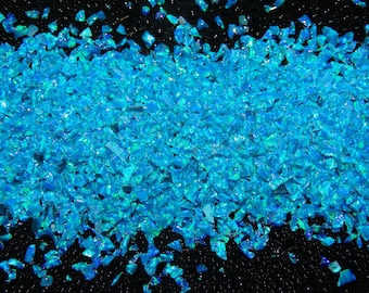 Crushed Opal - "Blue Lagoon"  / Premium Inlay Material for Jewelry, Woodwork, Arts and Crafts