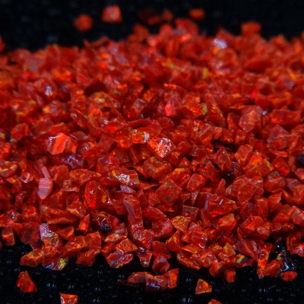 Crushed Opal - "Flaming"  / Premium Inlay Material for Ring Jewelry, Woodwork, Pen Making