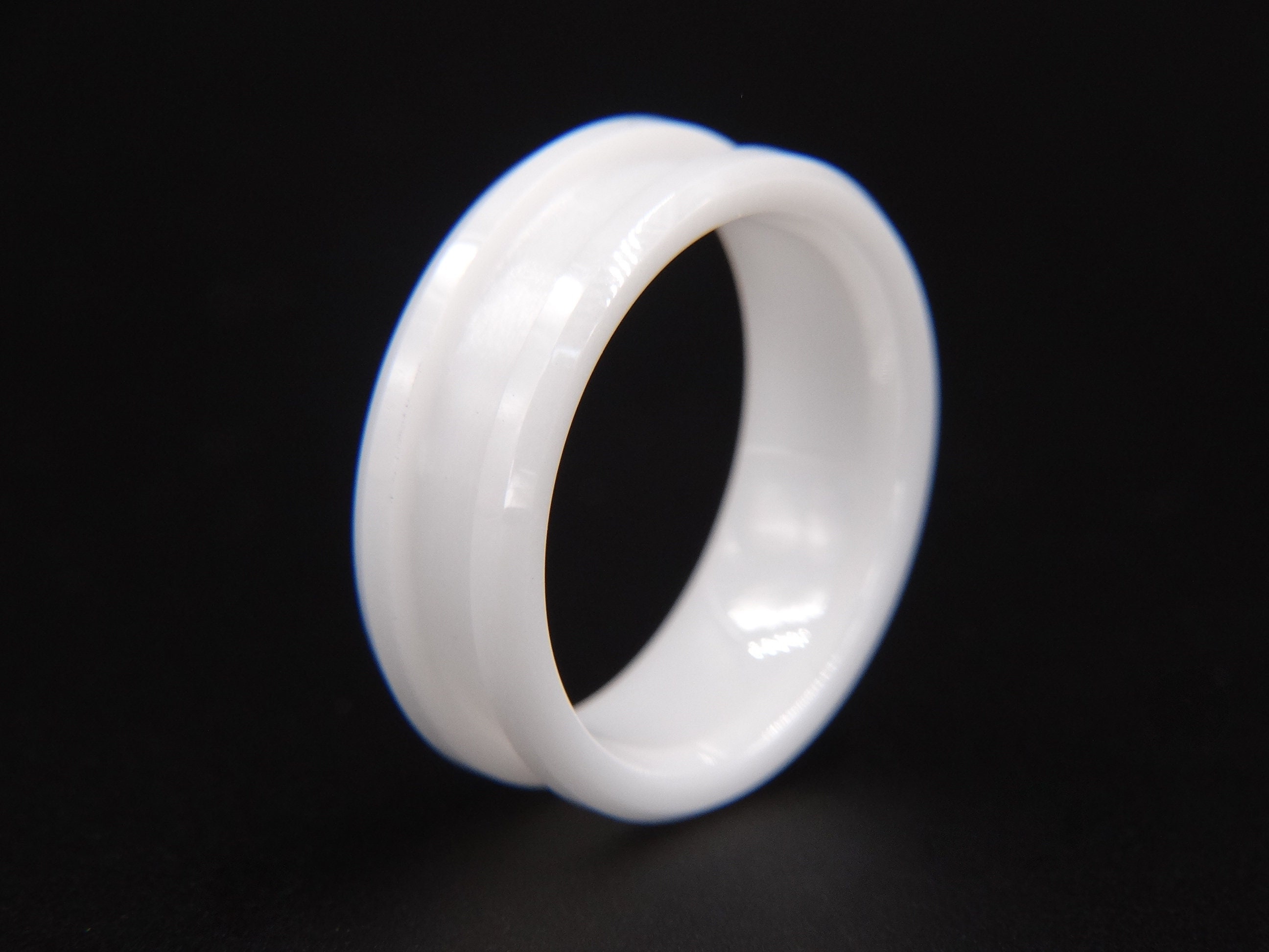 Ceramic Ring Blank white for Inlay | Etsy