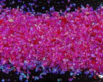 Opale broyée - « Nénuphar » - Incrustation rose pour bijoux, travail du bois