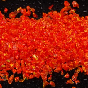 Opale frantumato - &quot;Arancio fuoco&quot; / Materiale di intarsio di alta qualità per gioielli, lavorazione del legno, mobili, artigianato e hobby