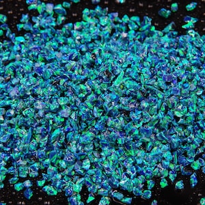Crushed Opal - &quot;Ocean Blue&quot;  / Premium Inlay Material for Jewelry, Woodwork, Arts and Crafts