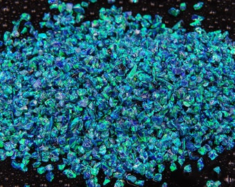 Ópalo triturado azul océano: material para incrustaciones y manualidades