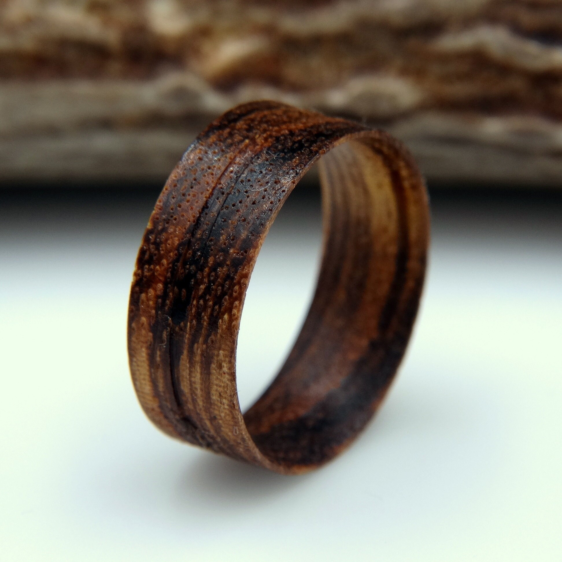 Zebrawood Ring Inside Liner Core Etsy