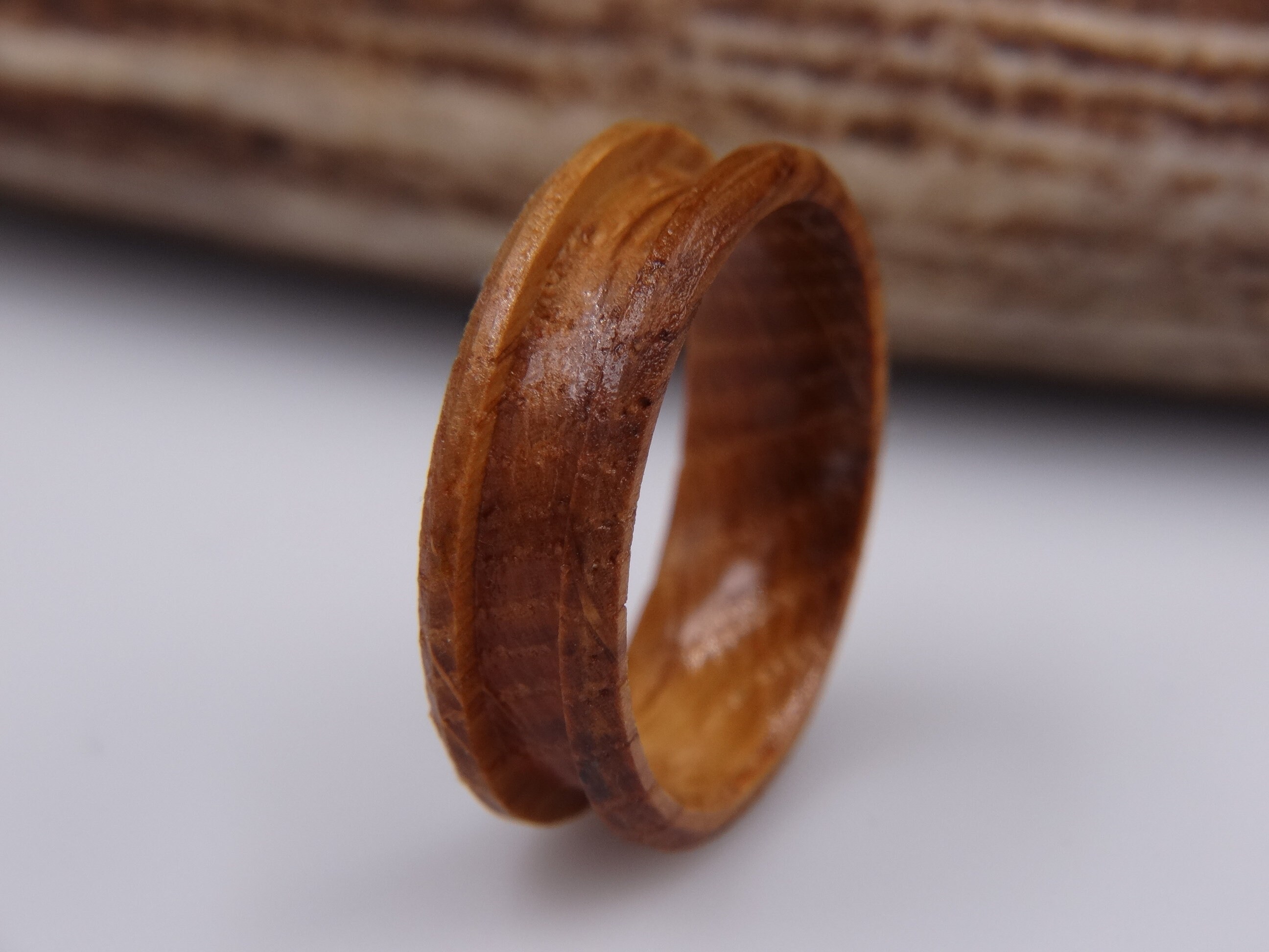 Whiskey Barrel Oak Wood Ring Blank for Inlay | Etsy