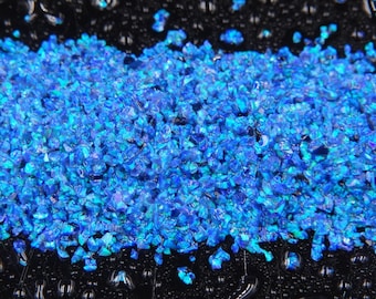 Ópalo triturado - "Azul cielo" / Material de incrustación de primera calidad para joyería, carpintería, muebles, manualidades y pasatiempos.