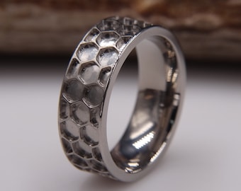 Titanium Honeycomb Inlay Ring Blank