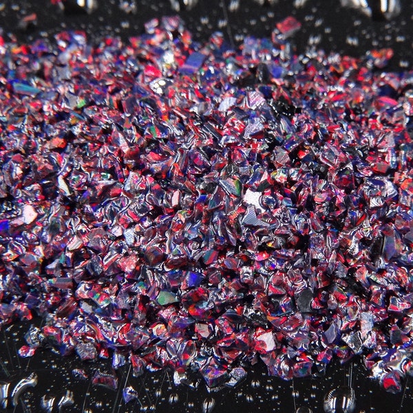 Crushed Opal - "Midnight" / Premium Inlay Material for Jewelry, Woodwork, Furniture, Crafts and Hobbies