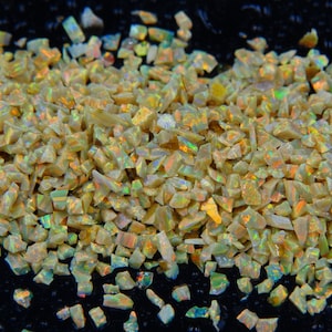 Crushed Opal - &quot;Buttergold&quot;  / Premium Inlay Material for Jewelry, Woodwork, Crafts and Hobbies