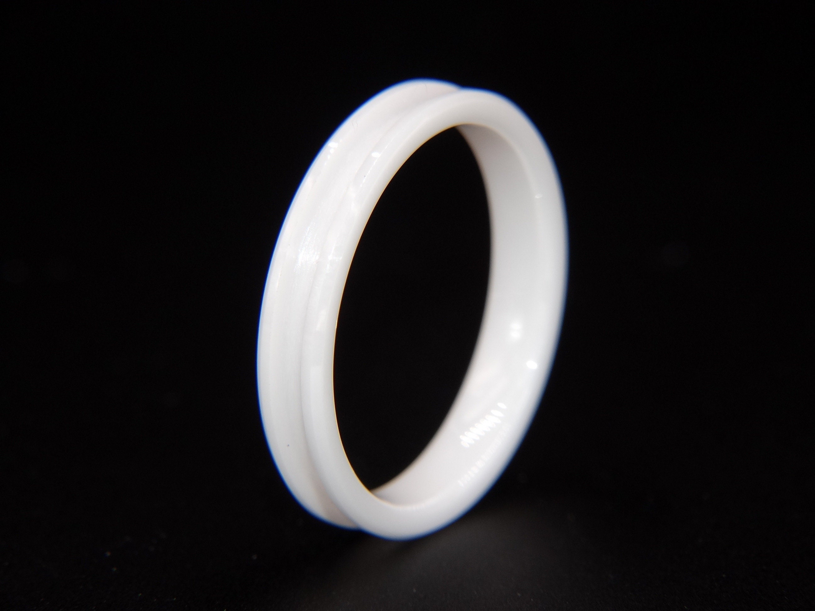 Ceramic Ring Blank white for Inlay | Etsy