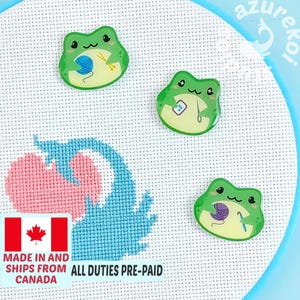 Aimant Needle Minder Crafty Frogs pour le point de croix et la broderie