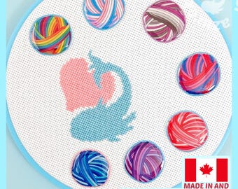 Pride Yarn Ball Needle Minder for Cross Stitch and Embroidery