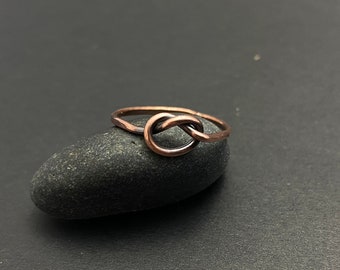 KNOT RING | COUPLES Promise Ring | Handmade Ring | Copper Wire Ring | Celtic Ring | Promise Ring for Couples | Minimalist Promise Ring
