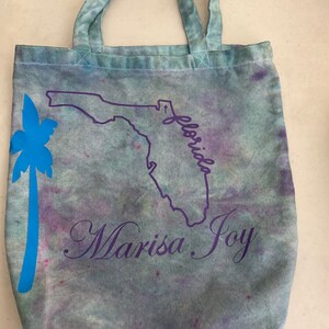 Tie dye personalized totes