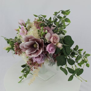 Artificial Mauve Dusky Pink & Ivory Boho Bouquet singles