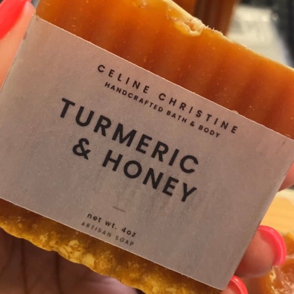 Turmeric and Honey Bar | Brightens Dark Spots | Great for Face Underarms and Bikini Lines