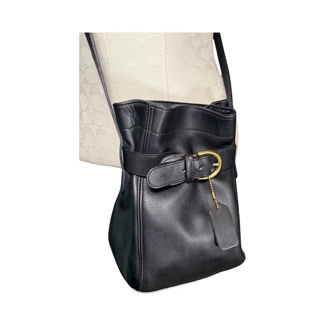 Vintage Coach Belted Pouch #4156 Black Leather - Etsy