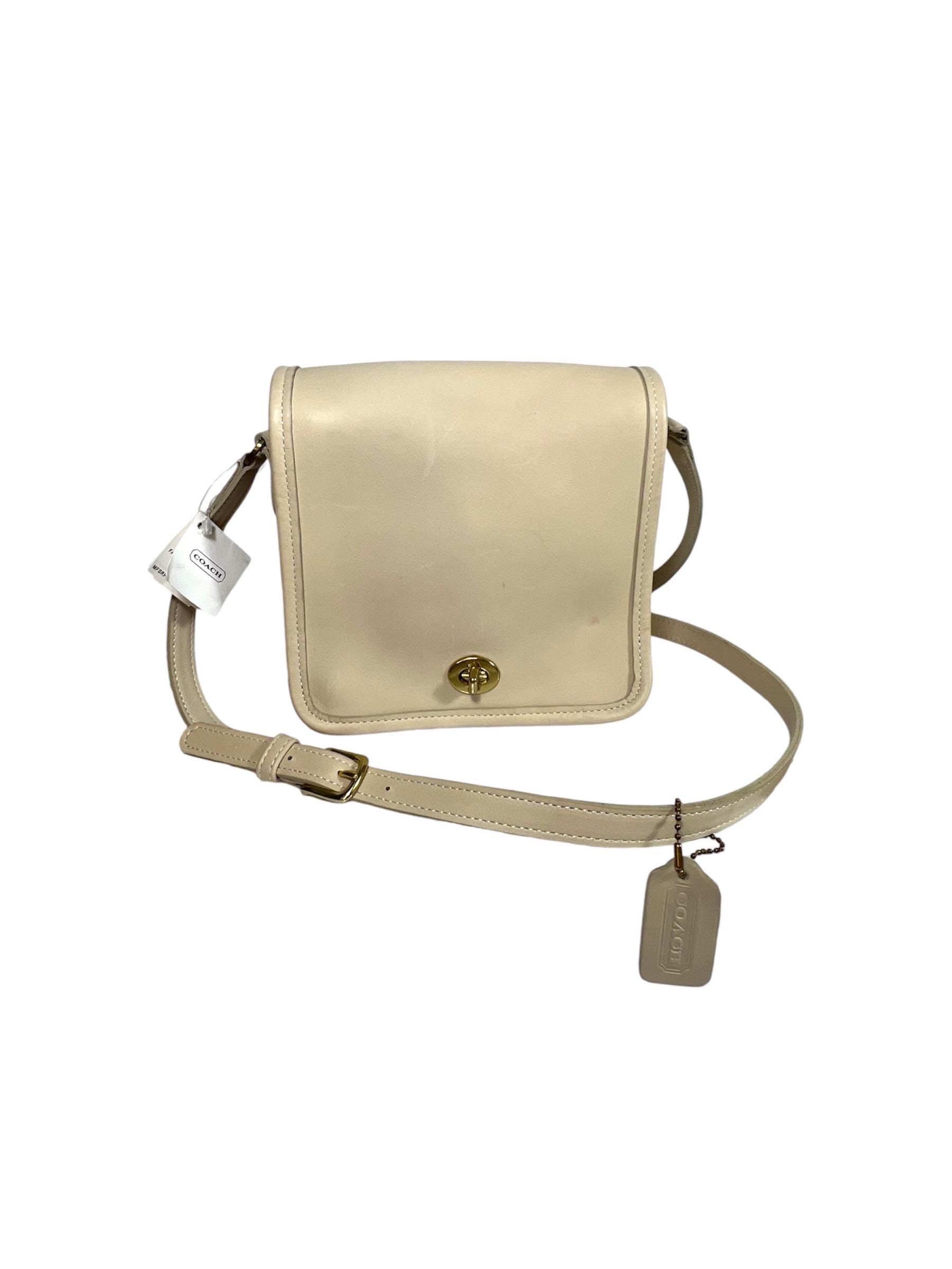 Coach Fletcher 4150 Vintage Black Soft Leather Flap Shoulder