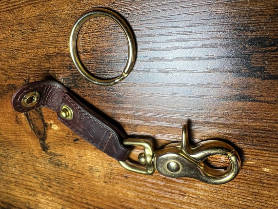 Coach *VINTAGE* Trigger Snap Key Fob #7212 Mahogany *RARE