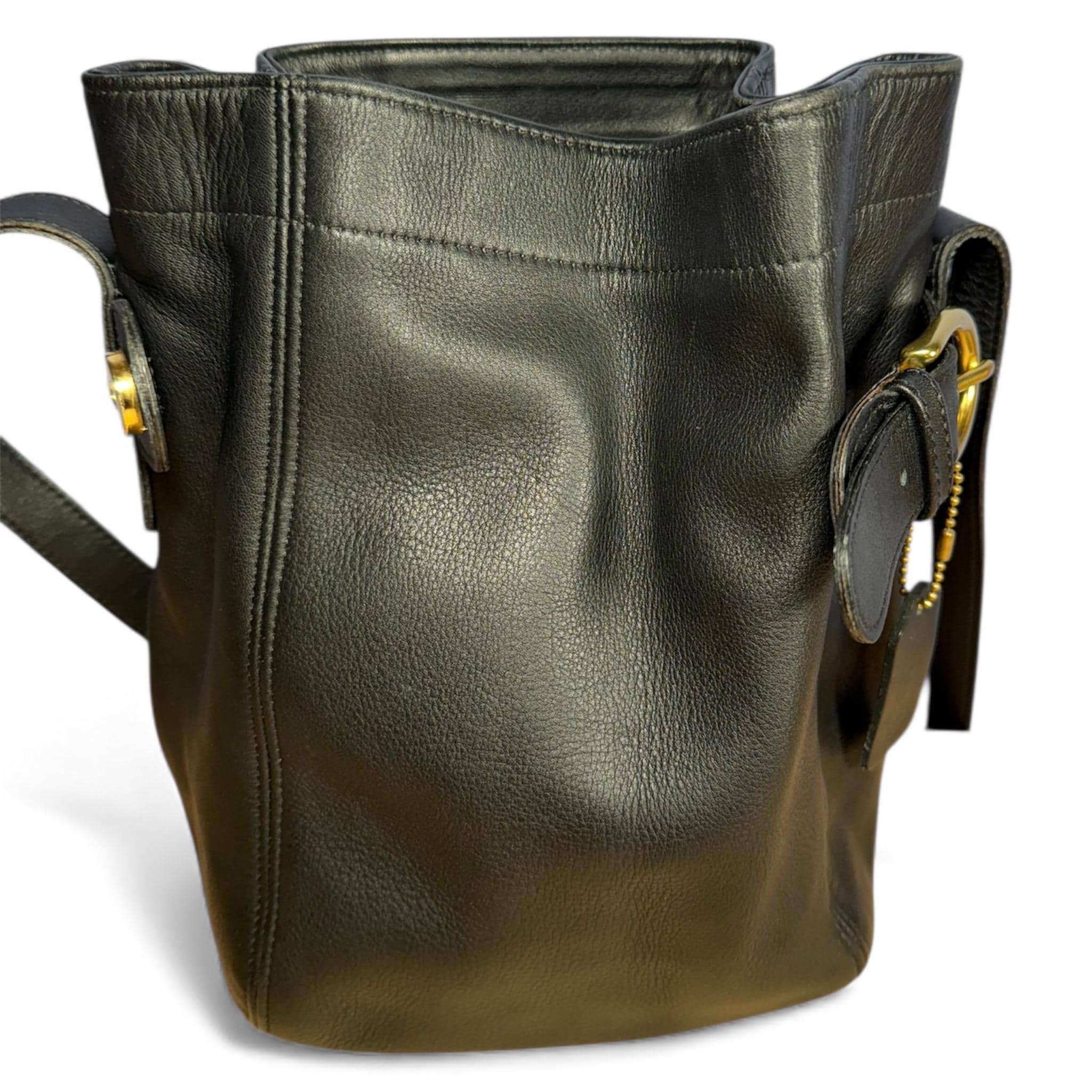 Vintage Coach Belted Pouch #4156 Black Leather - Etsy
