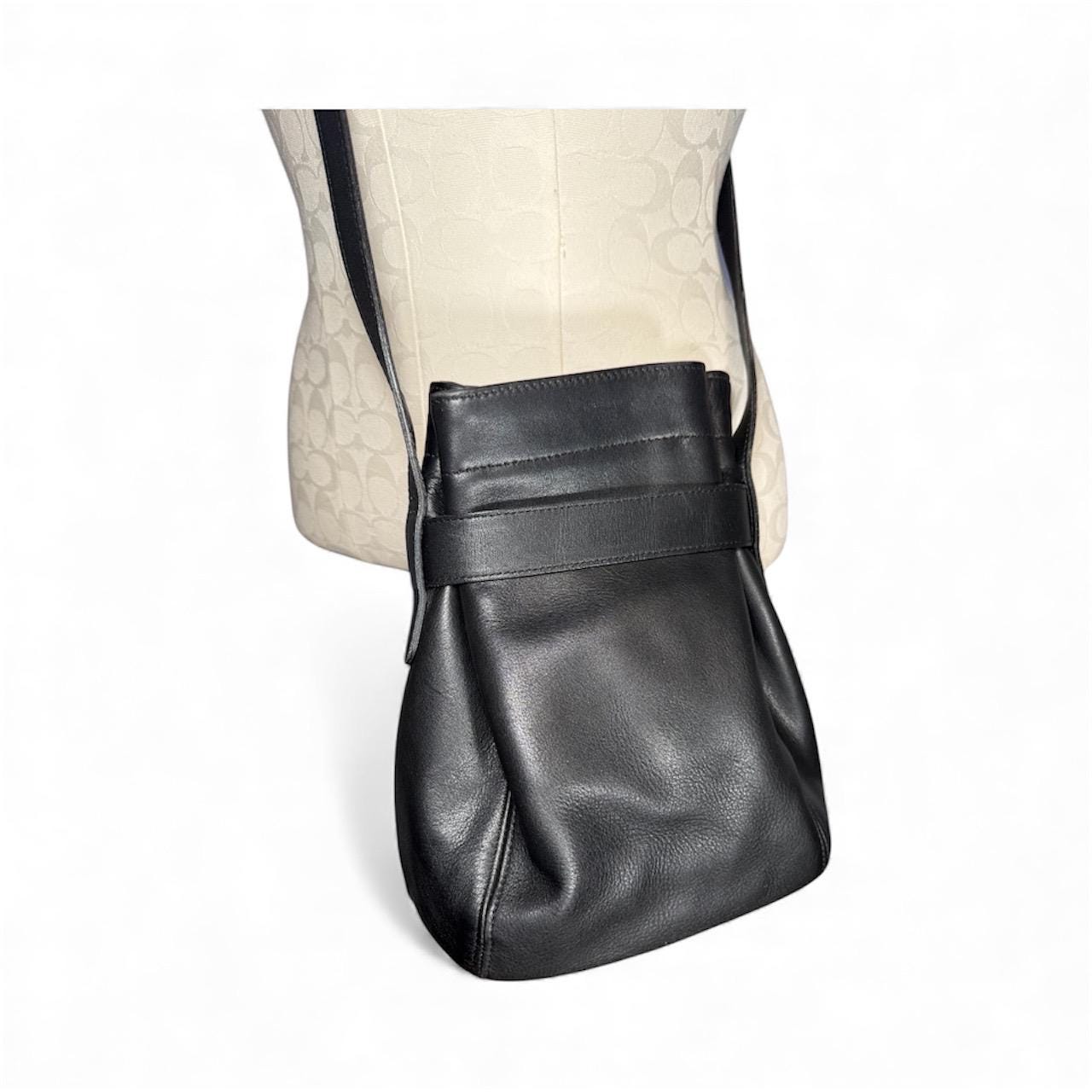 Vintage Coach Belted Pouch #4156 Black Leather - Etsy
