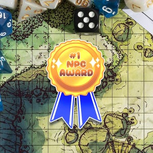 DnD-sticker DM-cadeau Dungeons and Dragons-sticker D20-sticker grappige sticker NPC Award niet-speelbaar personage Award-sticker Meme-sticker D&D