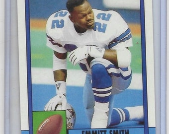 HOFF  1990 Topps Traded #27T EMMITT SMITH Rookie Reprint Card - Dallas  Cowboys