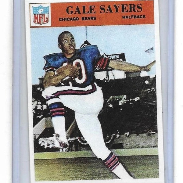 HOFF  1966 Philadelphia #38 GALE SAYERS Rookie Reprint Card Chicago Bears