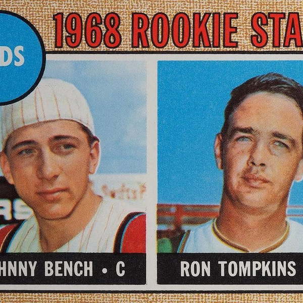 JB 1968 Topps #247 JOHNNY BENCH Rookie Cincinnati Reds Rookie Reprint Card