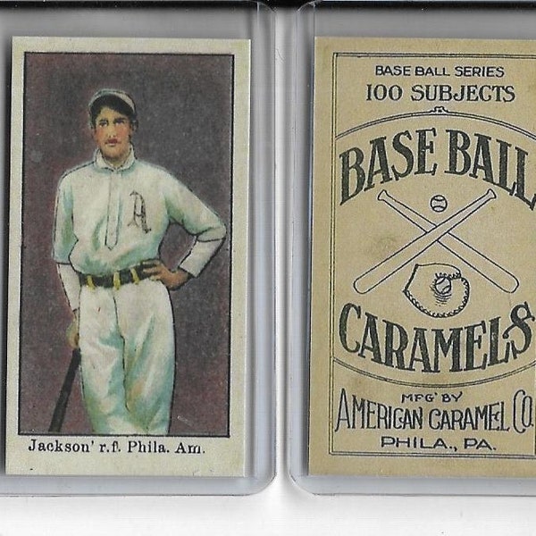 Shoeless Joe Jackson Baseball Card Etsy