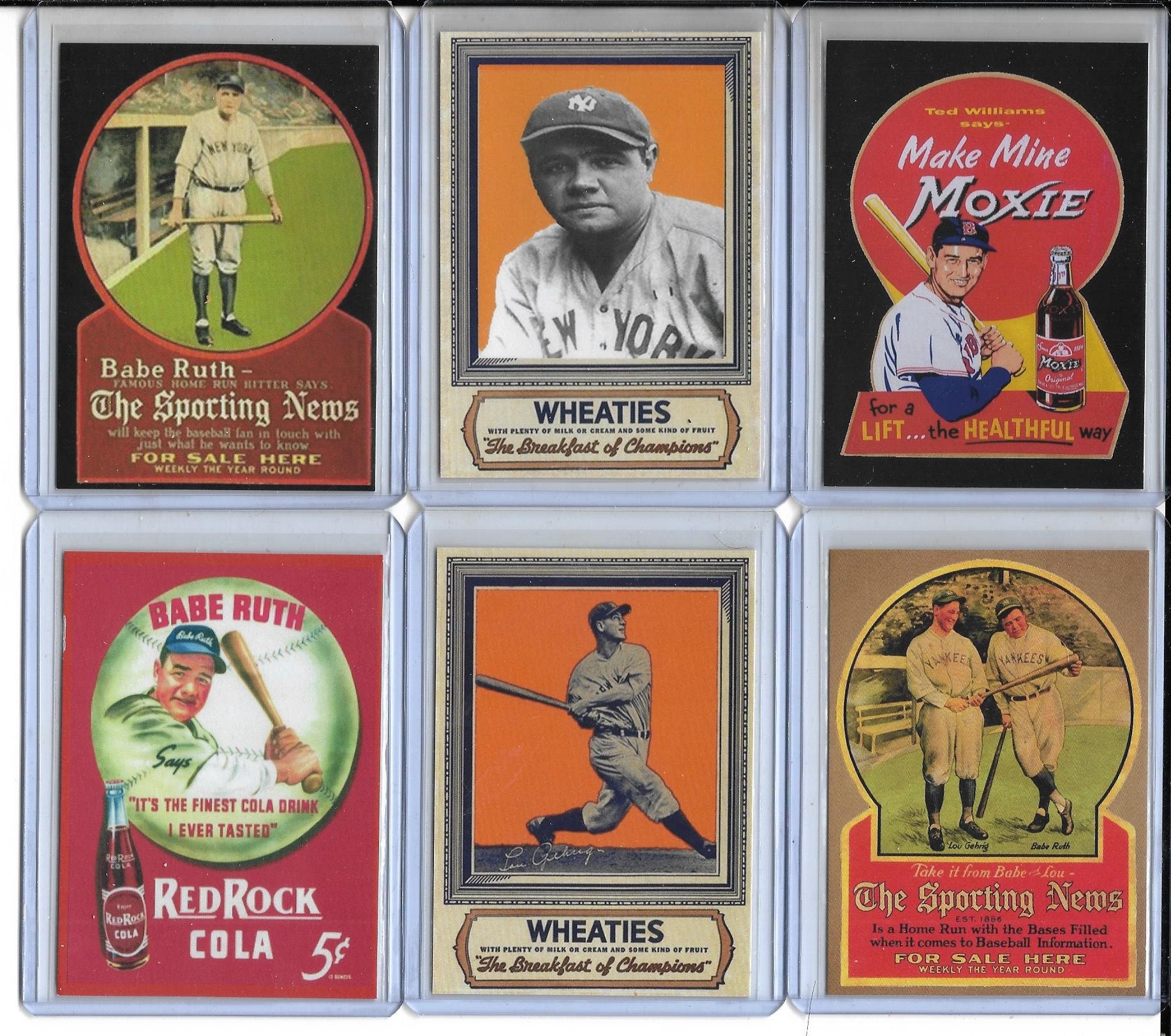 Vintage Style HOF Baseball Greats Sports Advertisement Cards. Your Ch…