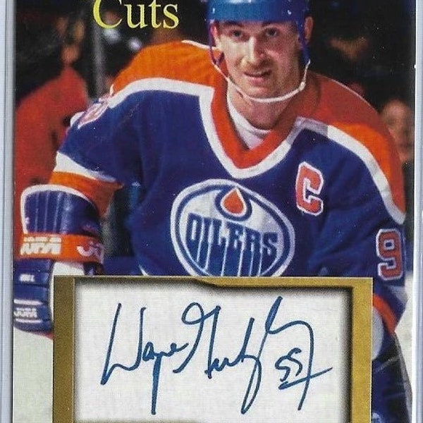 WAYNE GRETZKY Edmonton Oilers Supreme Cuts ACEO Card, w/Facsimile Signature