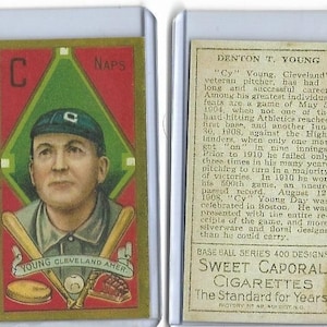 TC - 1911 Sweet Caporal CY YOUNG T205 Gold Border Reprint Card