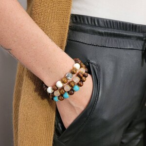 Lava stone  bracelets / essential oil bracelet /  rose quartz / Turquoise / women's jewelry