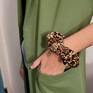 Velvet Cheetah Print Scrunchie / Cheetah Print / Scrunchies / Hair Accessories/ Handmade Scrunchie