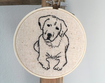 Labrador Retriever Embroidery Hoop || Wall Hanging || Gift || Home Decor || Animal Lovers || Dog Lovers