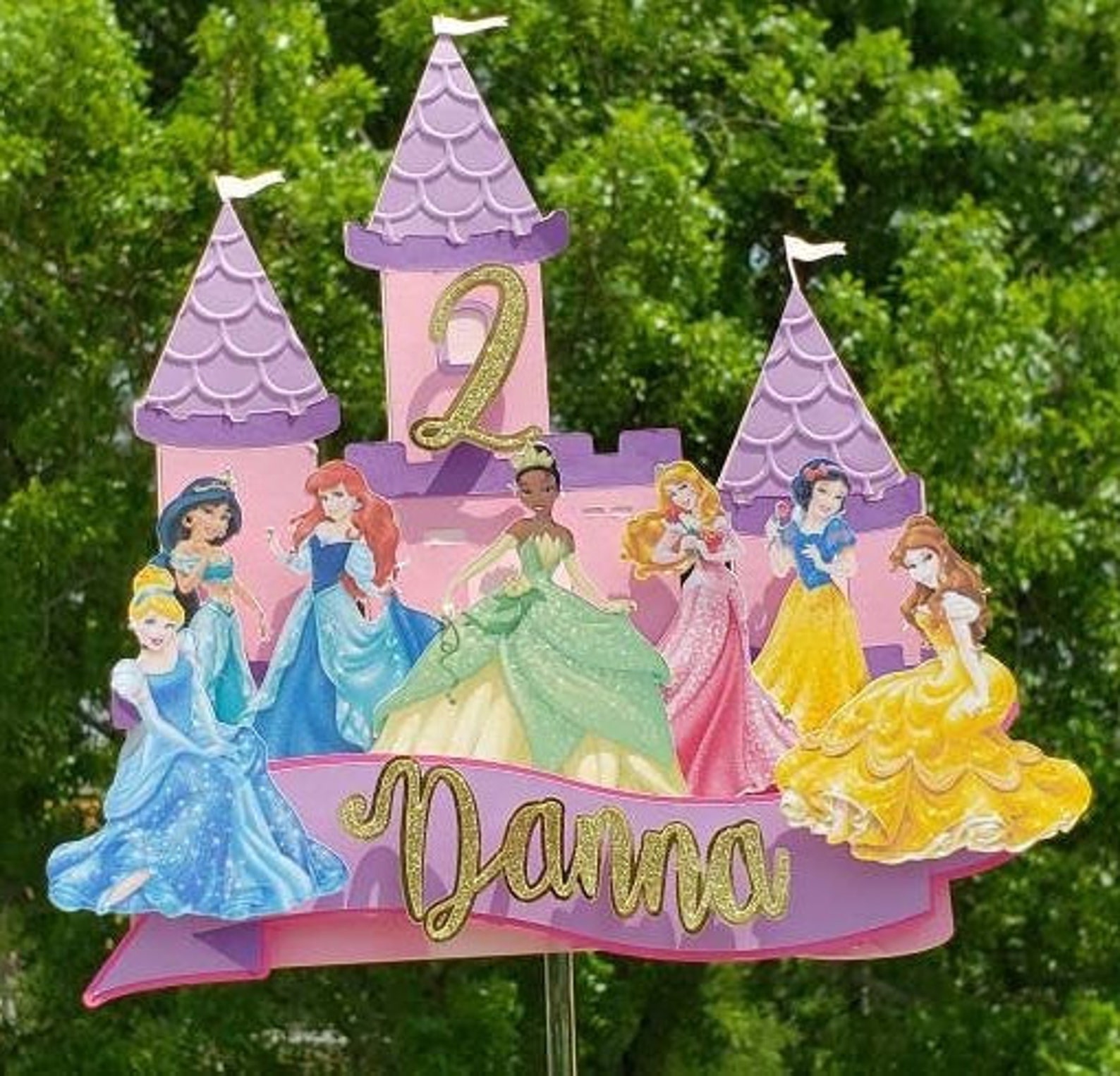 Princess cake topper Disney princess cake topper Princess Etsy