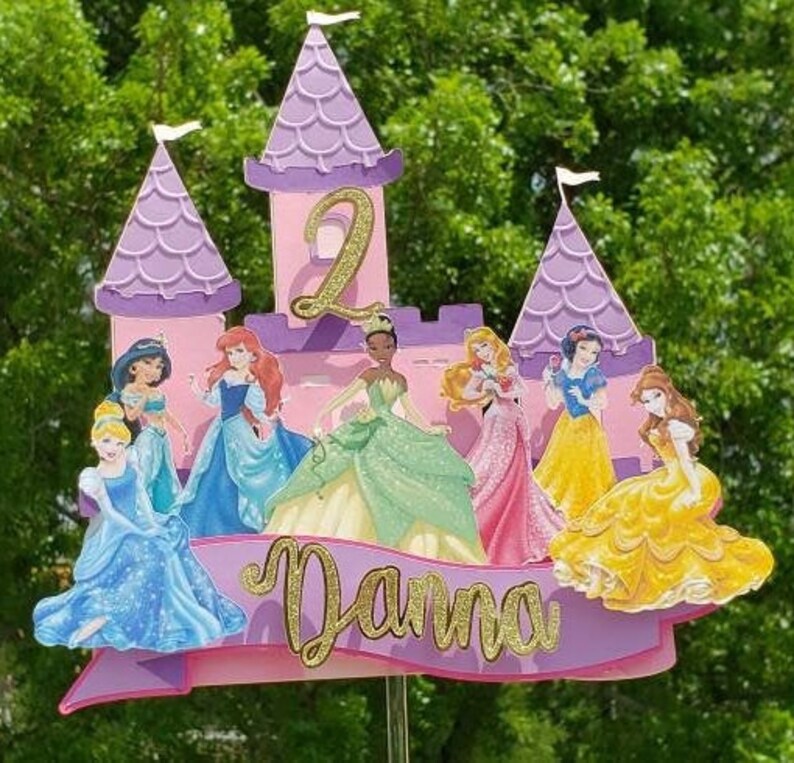 Princess cake topper Disney princess cake topper Princess Etsy