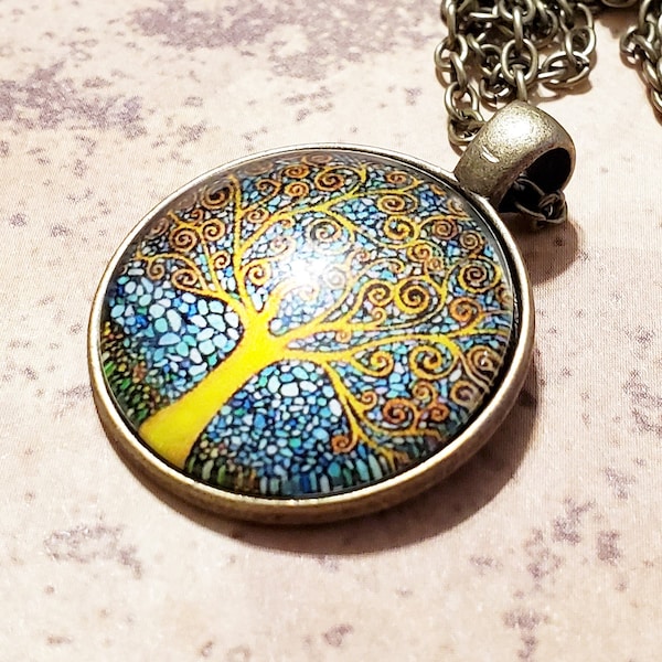 Time gem the Tree of Life pendant necklace