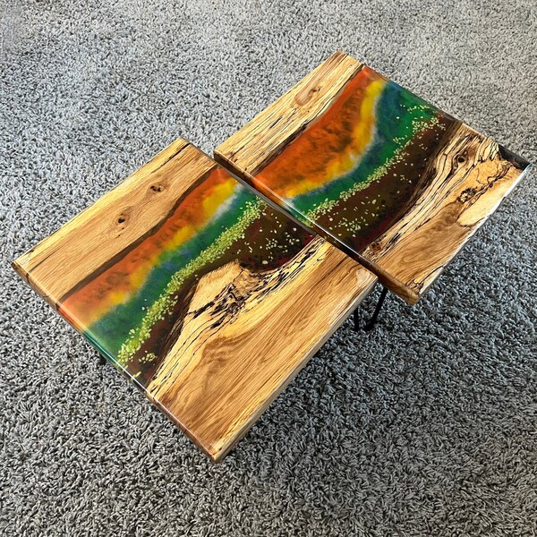 Epoxy End Table Etsy