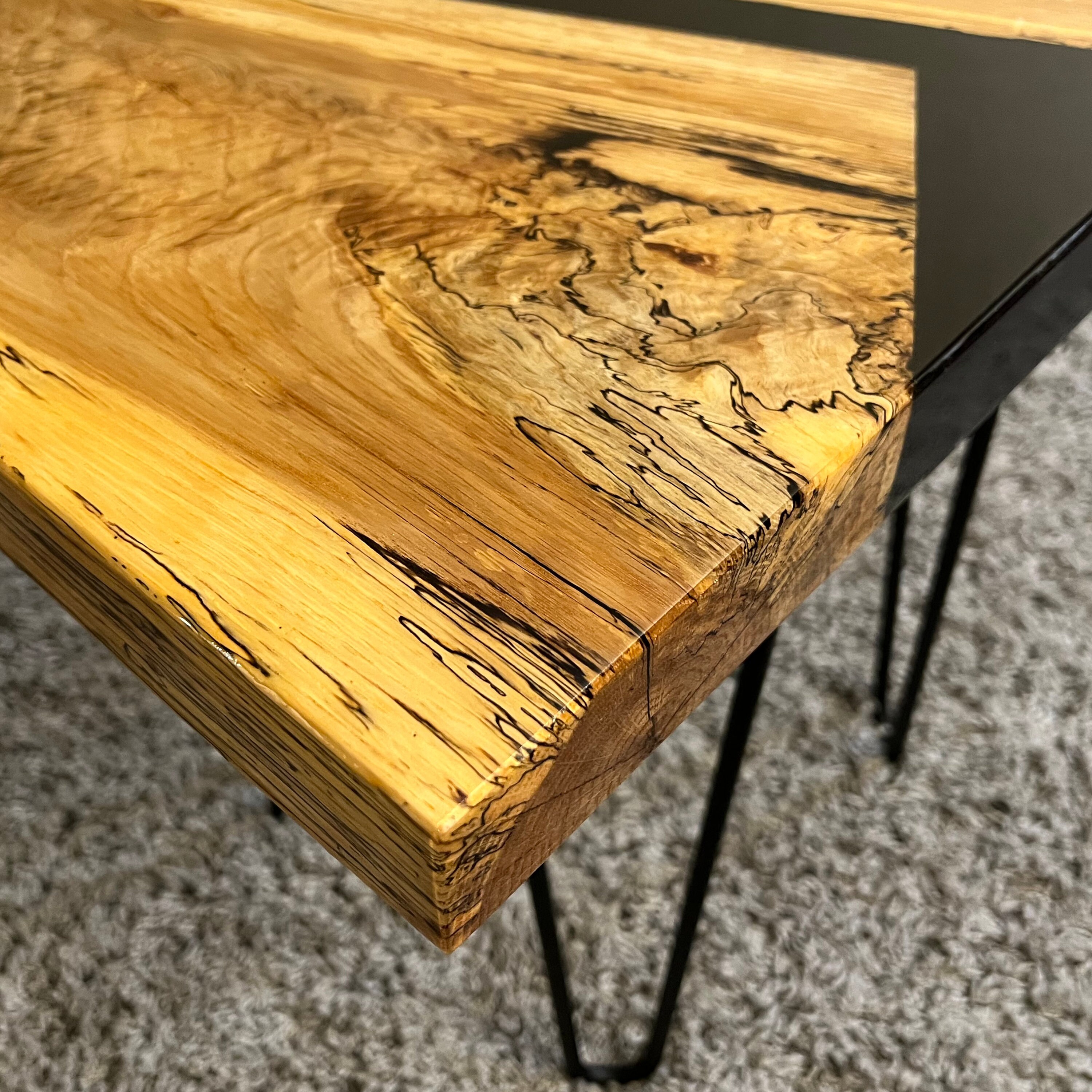 Epoxy Table Live Edge / Side Table / Slab Epoxy Table / Live Etsy